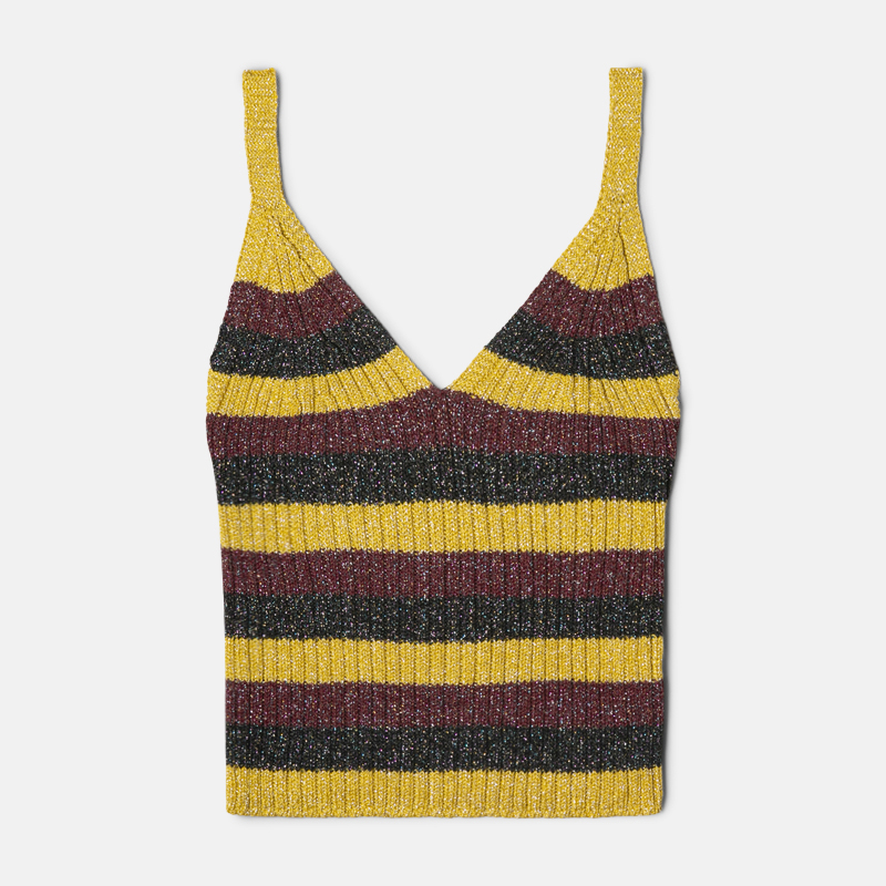 GANNI LUREX KNIT TANK TOP